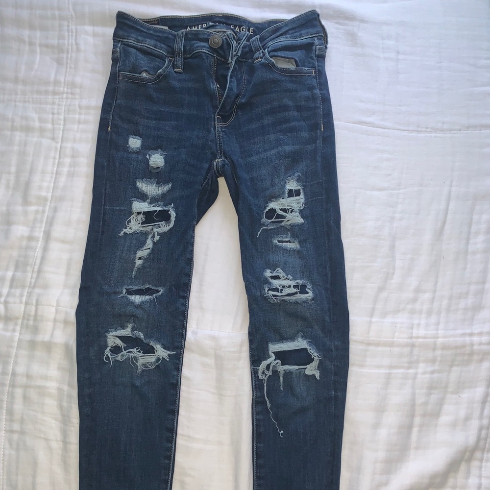 American Eagle Next Level Stretch Ripped Jeans
